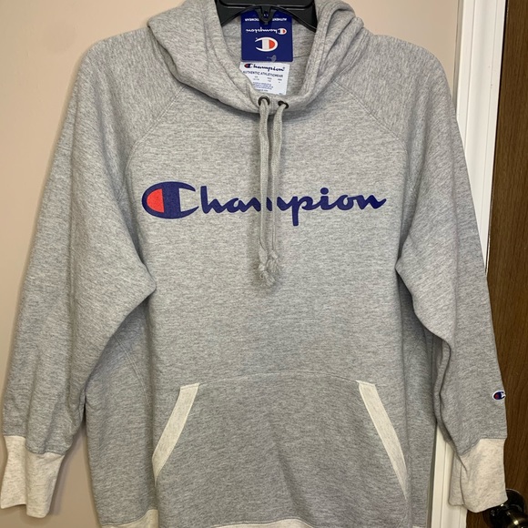 Champion Powerblend Hoodie Grey Plus Size 1X - Picture 3 of 6